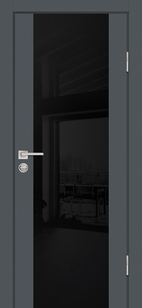 P-7 NEW PP графит, 800*2000 стекло черный лакобель