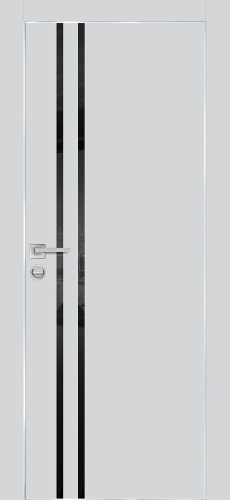 PX-11 PP агат, 700*2000 стекло черный лакобель /врезка под петли и замок AGB/ Al кромка с 4-х ст.