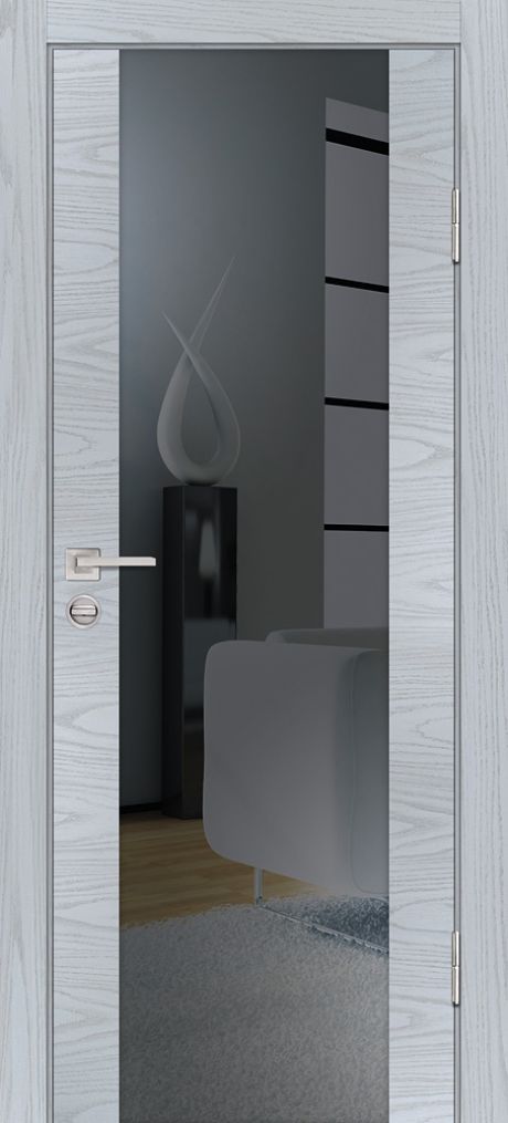 P-7 NEW PP дуб скай серый, 700*2000 стекло зеркало тонированное