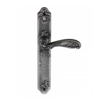 Ручка FLOR BL. SILVER (PS) (на планке проходная, чернёное серберо)