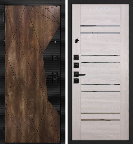 ДМ Лофт-2 шагр,черн,замкиKale(СБ101 Дуб коньяк,пат,кварц/PSK-1Ривьера крем зерк.тонированное) 860 Л