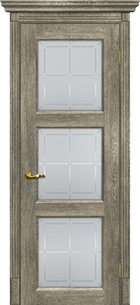 Тоскана-4 nanotex гриджио ДО2000х900 стекло с художественным рисунком "Решетка"