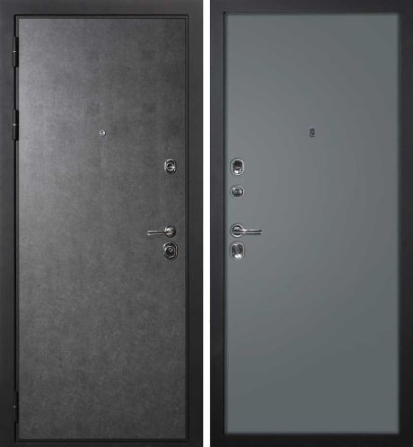 ДМ П-2/1 черный муар, замки Kale (ФП гладкая штукатурка графит/ гладкая PP графит) 960 ПР