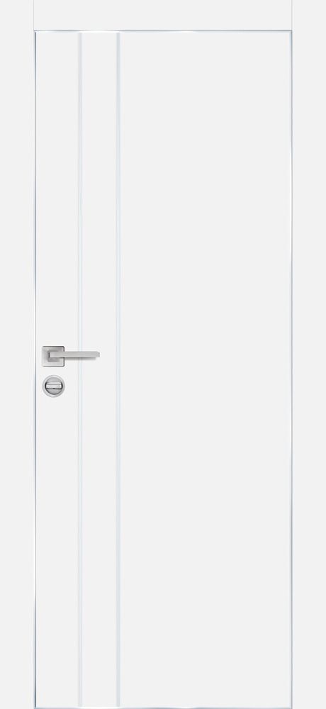 PX-14 PP белый, 600*2000 молдинг /врезка под петли и замок AGB/ AL кромка с 4-х ст