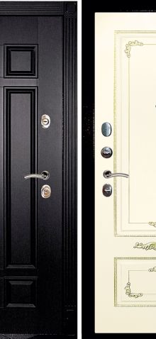 ДМ Гера-2 шагр. черн.замки Kale(Венге ФЛ-2507/Smalta-09 эмаль Ral1013 Cлон. кость пат. золото) 860 Л