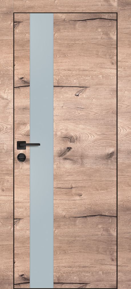 PX-10 PP дуб пацифик, 800*2000 лунный мателак /врезка под петли и замок AGB/ черная кромка с 4-х ст 