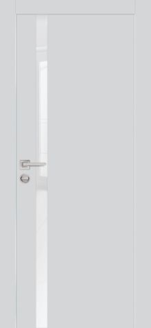 PX-8 PP агат, 800*2000 стекло белоснежный лакобель /врезка под петли и замок AGB