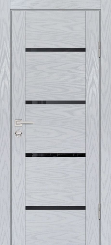 PSM-7 PP дуб скай серый, 550*1900 стекло черый лакобель