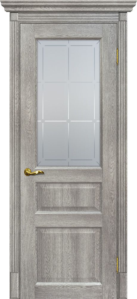 Тоскана-2 nanotex чиаро гриджио ДО2000х700 стекло с художественным рисунком "Решетка"