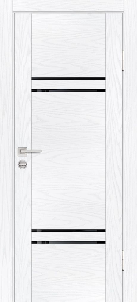 PSM-5 PP дуб скай белый, 800*2000 стекло черый лакобель