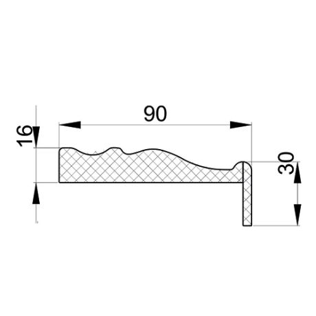  Наличник "Евро" эмаль Ral9003 белый  90х16х2120, телескоп /ИД/