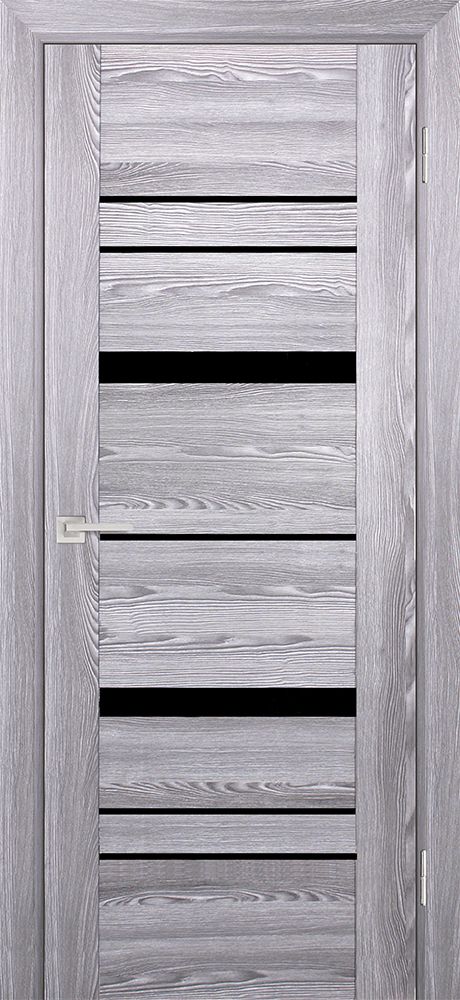 PSK-2 nanotex, ривьера грей 550*1900 стекло Черный лакобель