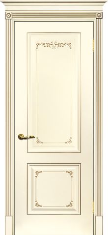 Smalta-14 ДГ 900*2000  Ral1013 Cлоновая кость,  патина шампань /ИД/
