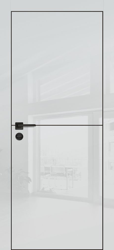 HGX-19 PET агат глянец, 700*2000 черный -молдинг 5мм/врезка под петли и замок AGB/ черная кромка с