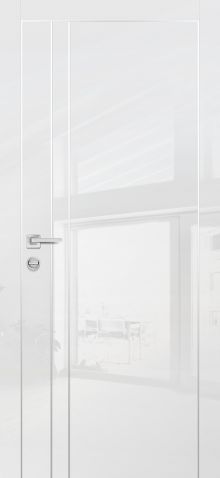 HGX-20 PET белый глянец, 700*2000 Al-молдинг 5мм/врезка под петли и замок AGB/ Al-кромка с 4-х сто