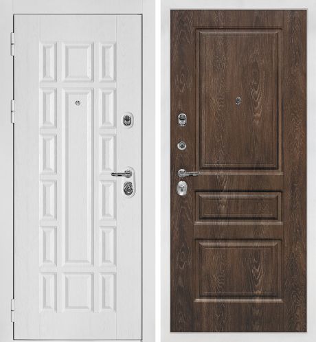 ДМ Квадро-124 бел.шагрень,Kale/Border(Белый дуб факт.ФЛ-124/Версаль-2 шале PVC дуб корица) 860ПР