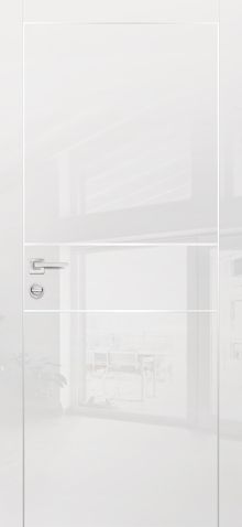 HGX-4 PET белый глянец, 600*1900 молдинг /врезка под петли и замок AGB/