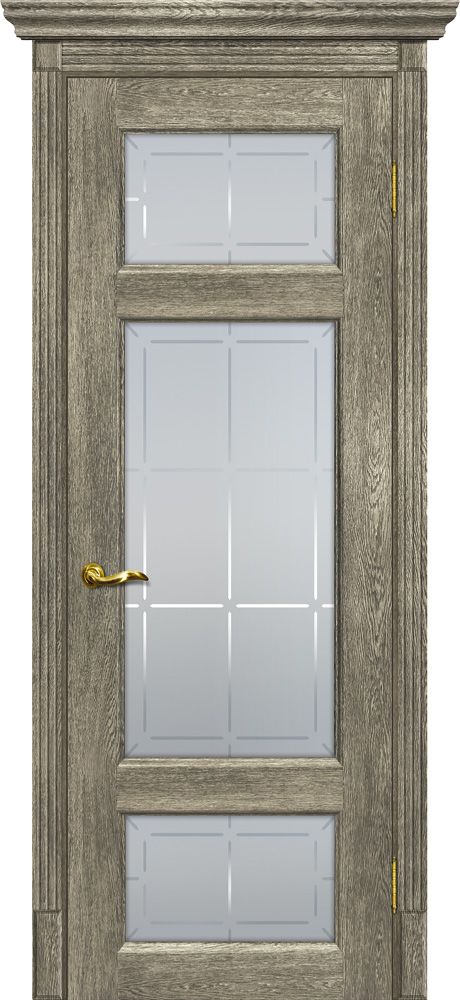 Тоскана-3 nanotex гриджио ДО2000х700 стекло с художественным рисунком "Решетка"