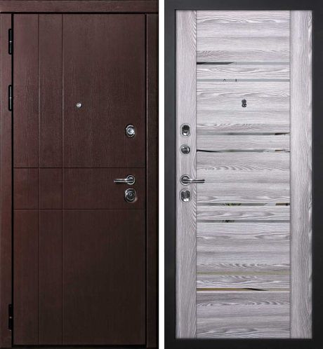 ДМ С-2 шагрень черн, замки Гардиан (ФП-1 орех премиум/PSK-1 nanotex Ривьера грей зеркало тон) 860 Л