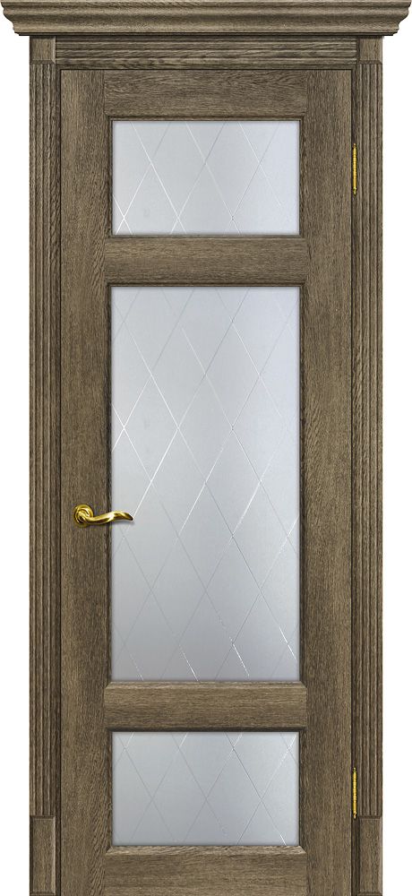 Тоскана-3 nanotex бруно ДО2000х900 стекло сатинат, контурный полимер рисунок "Ромб"