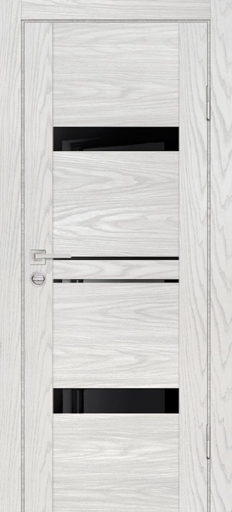 PSM-12 PP дуб скай бежевый, 700*2000 стекло черый лакобель