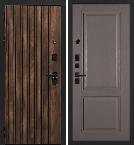 ДМ Лофт-1 муар черн,замкиKale,налич.ЧЕРН.ШАГР(Вертик.Дуб коньяк/PSU-28 каменное дерево) 860ПР