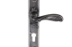 Ручка FLOR BL. SILVER (CL) (на планке под ключевой цилиндр, чернёное серебро)