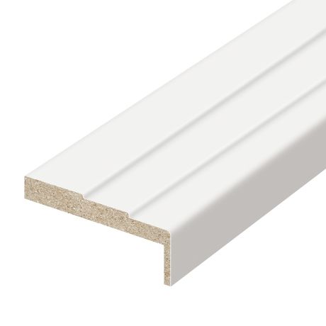 Наличник №10 «Ступеньки» МДФ, эмаль Белая,  90*12*2140, телескоп.