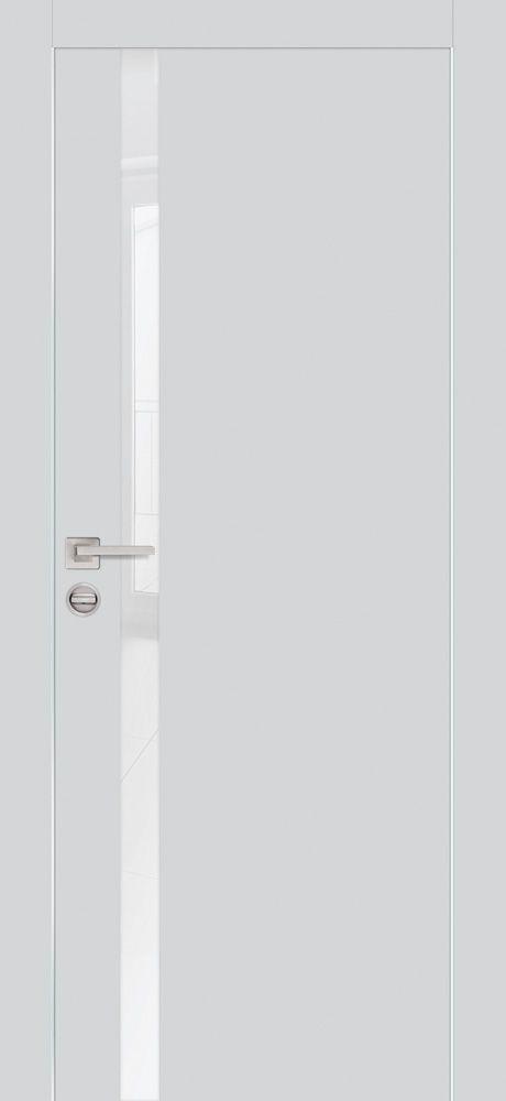 PX-8 PP агат, 800*2000 стекло белоснежный лакобель /врезка под петли и замок AGB
