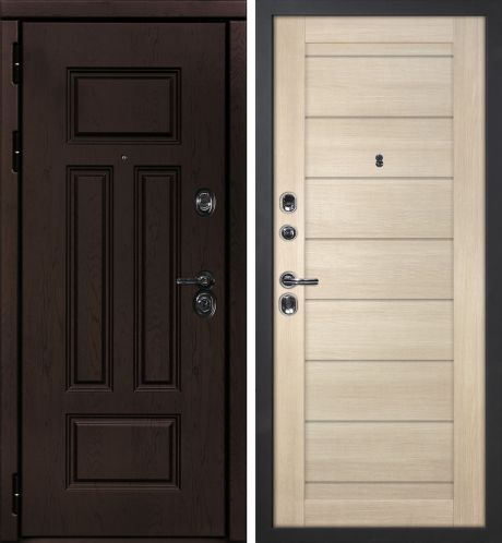 ДМ Э-2 шагрень черный, Cisa Blokator/Kale (ФП-6 дуб крафт./ ТЕХНО 708 nanotex капучино) 860 ПР