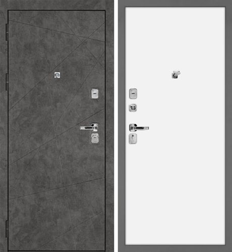 ДМ Урбан-127 муар серый, Kale 252R/Border (Бетон темный ФЛ-127 / МДФ, гладкая, Invisible) 980 Л