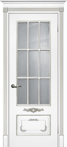 Smalta-09 ДО 900*2000  Ral9003 Белый, патина серебро, пескоструй /ИД/