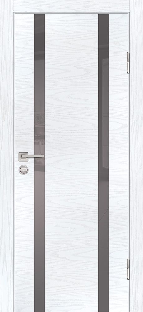 P-9 NEW PP дуб скай белый, 700*2000 стекло серый лакобель