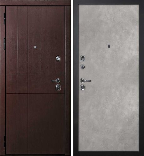 ДМ С-2 шагрень черн, замки Гардиан (ФП-1 орех премиум/ гладкая PP бетон) 960 ПР