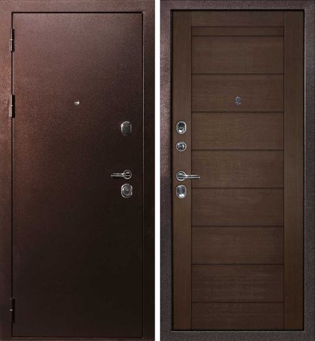 ДМ С-3 антик медь, замки Гардиан (металл гладкий/ ТЕХНО-708 nanotex венге) 960 ПР