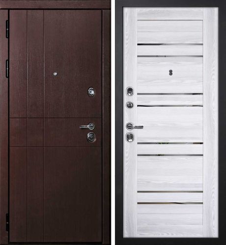 ДМ С-2 шагрень черн, замки Гардиан (ФП-1 орех премиум/ PSK-1 nanotex Ривьера айс зеркало тон) 860 ПР