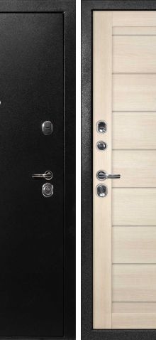 ДМ С-1 титан, замки Гардиан (металл гладкий/ ТЕХНО 708 nanotex капучино) 860 Л
