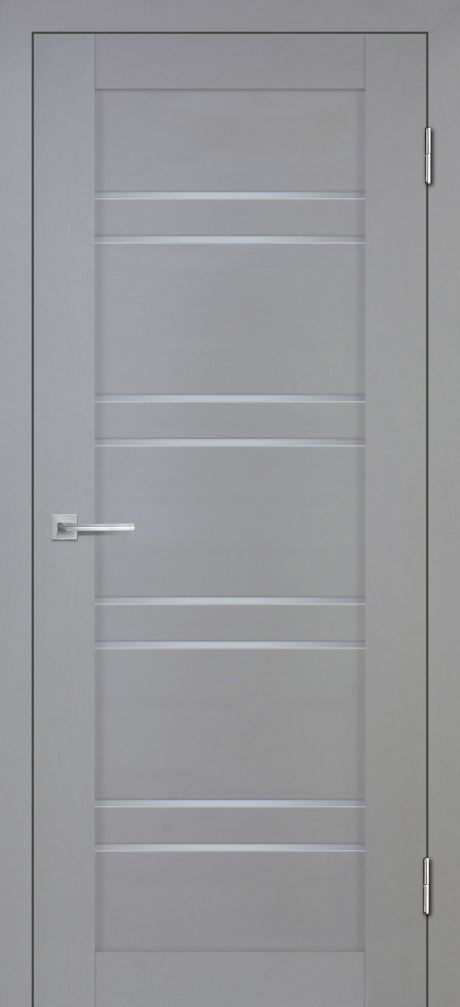 Деко-19 nanotex soft, серый тик 800*2000 стекло белый сатинат