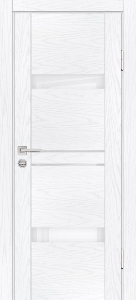 PSM-12 PP дуб скай белый, 900*2000 стекло белоснежный лакобель