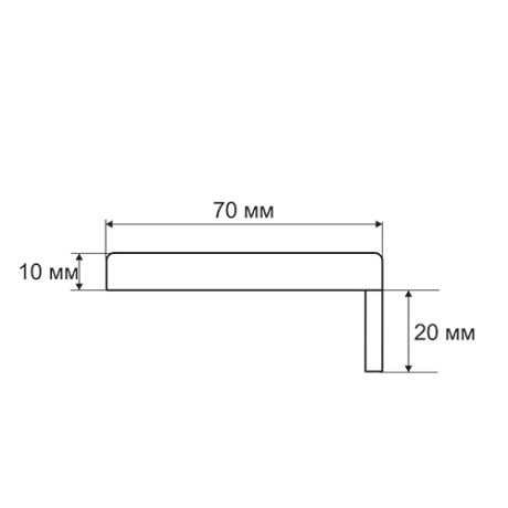 Наличник прямой МДФ эмаль Ral7047 светло-серый  70*10*2120, телескоп /ИД/