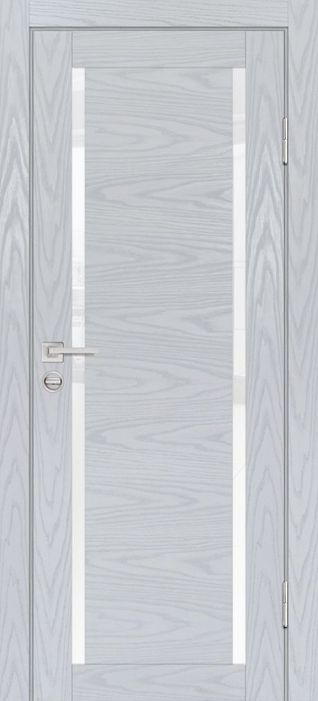 PSM-9 PP дуб скай серый, 600*2000 стекло белоснежный лакобель