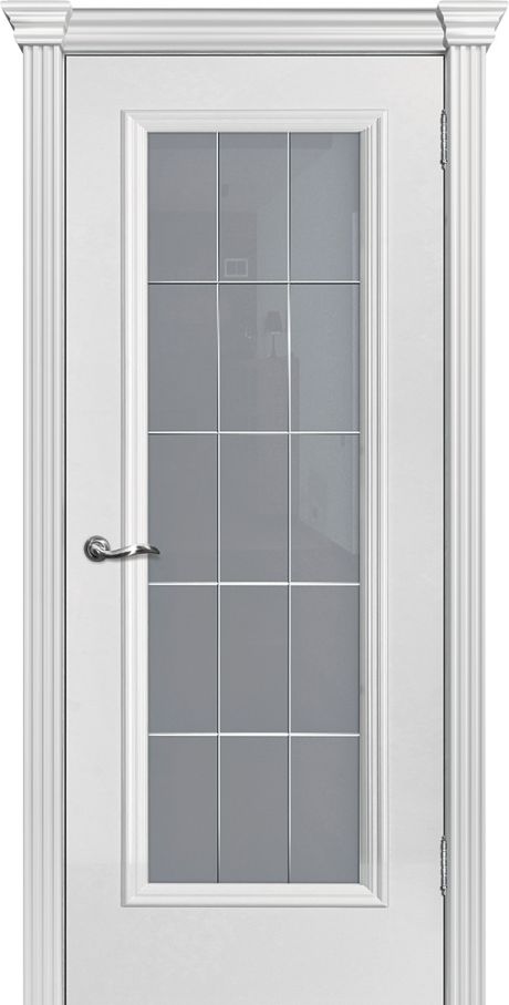 Smalta-Sharm 01 эмаль, 800*2000  Ral9010, ст.Премиум светлое, гравировка рис.Решетка