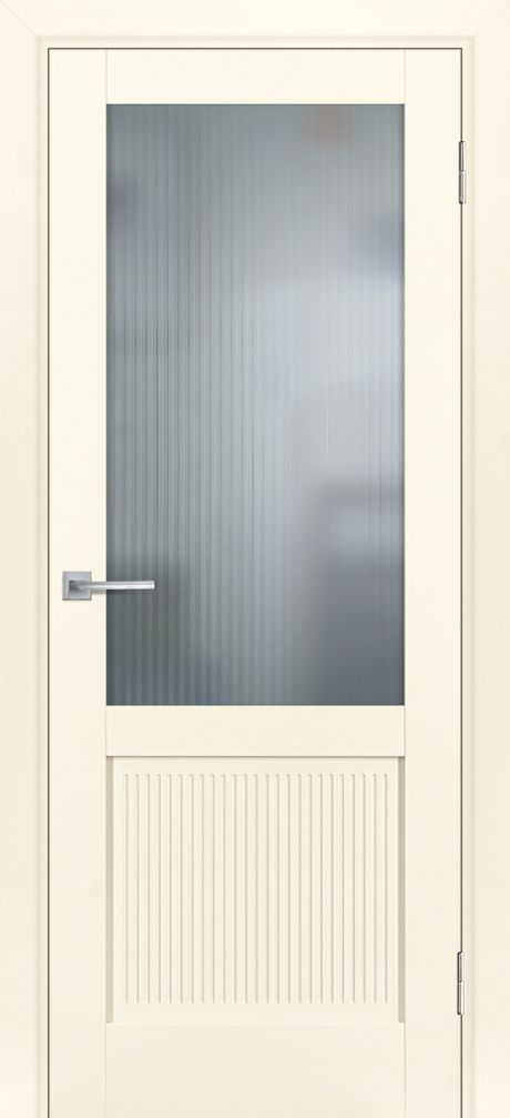 PSE-27 эмалит, магнолия ДО700*2000 стекло сатинат белый, рисунок "Полоса"