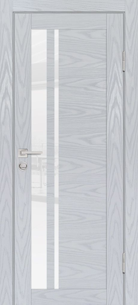 PSM-8 PP дуб скай серый, 600*2000 стекло белоснежный лакобель