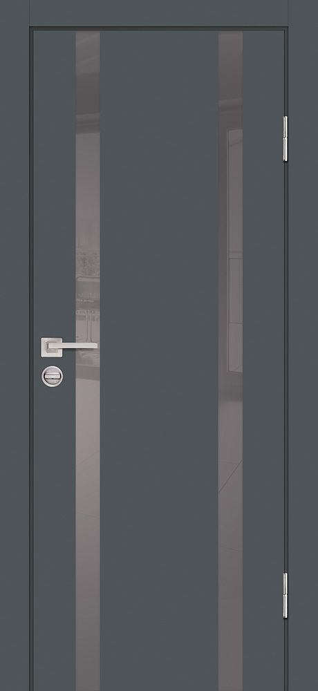 P-9 NEW PP графит, 900*2000 стекло серый лакобель