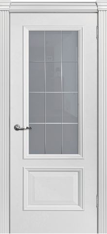 Smalta-Sharm 02 эмаль, 700*2000  Ral9010, ст.Премиум светлое, гравировка рис.Решетка