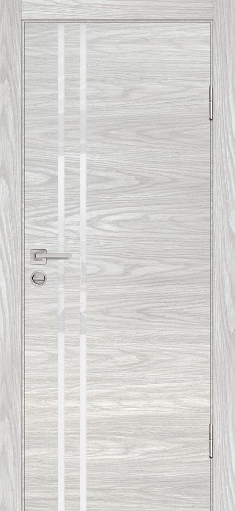 P-11 NEW PP дуб скай бежевый, 900*2000 стекло белоснежный лакобель