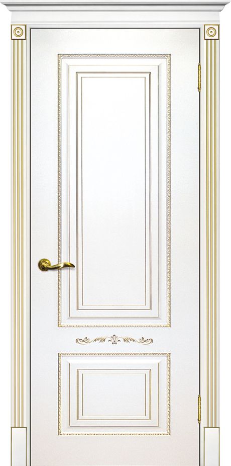 Smalta-04 ДГ  900*2000  Ral9003 Белый, патина золото /ИД/