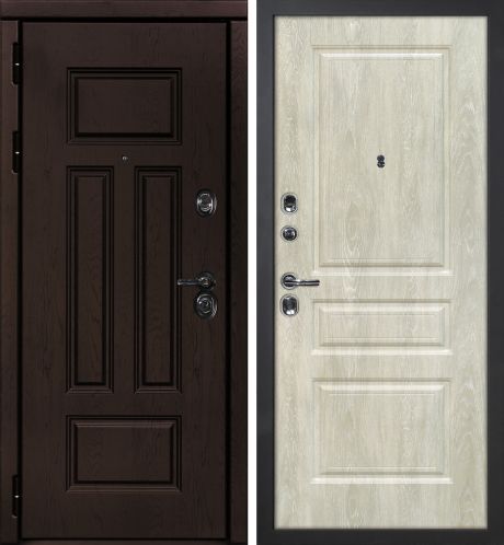 ДМ Э-2 шагрень черный, Cisa Blokator/Kale (ФП-6 дуб крафт./Версаль-2 шале PVC дуб седой) 960 Л