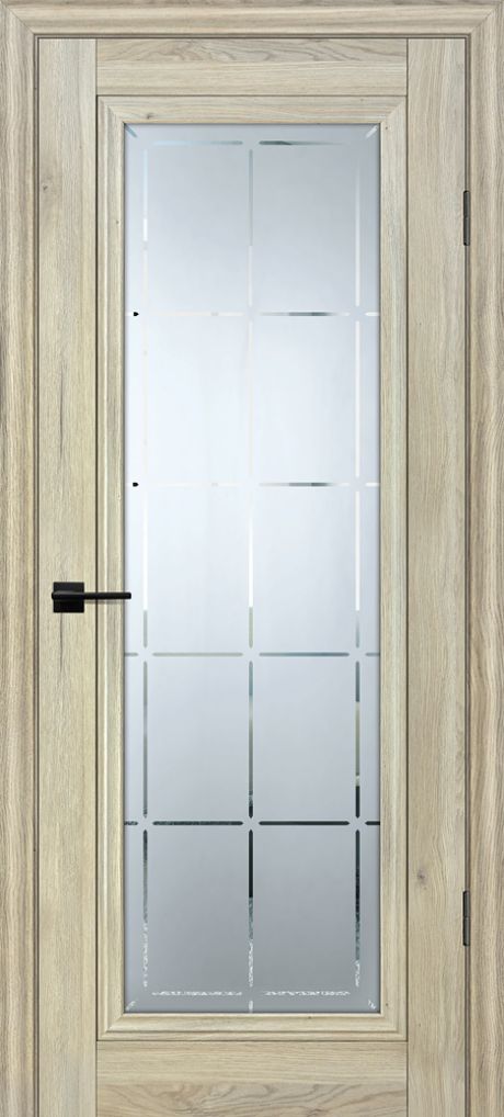 PSC-35 "Classic" nanotex дуб молочный ДО2000х800 стекло сатинат худ.гравировка